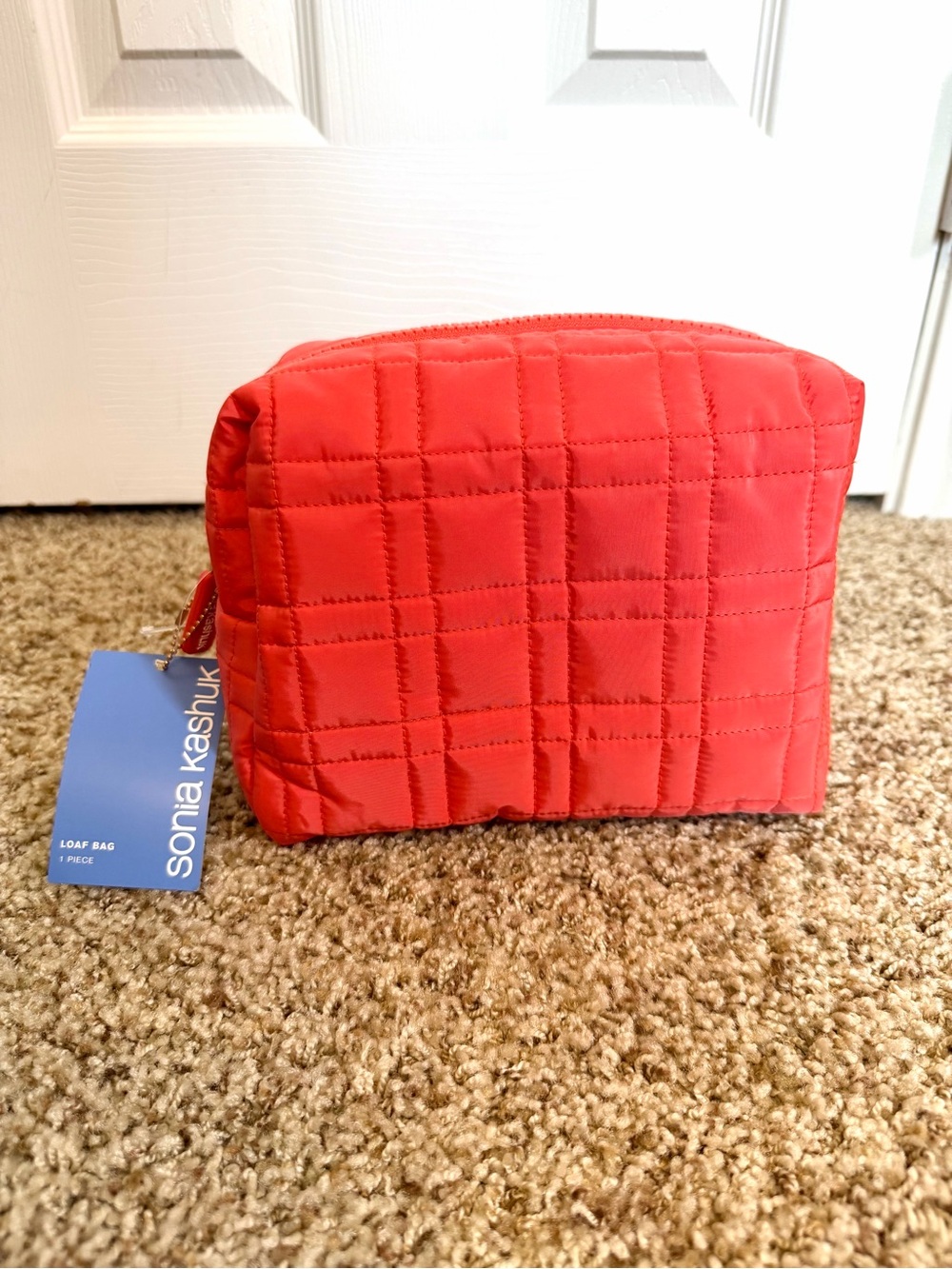 Sonia Kashuk Coral Loaf Makeup Bag NWT New with Tags Cosmetic Bag Travel Bag